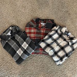 3 Old Navy flannels